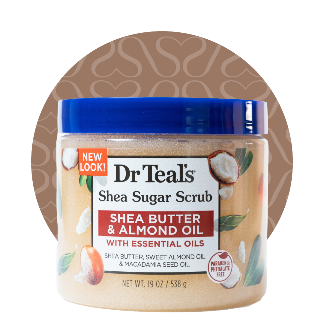 Dr Teal’s Shea Sugar Scrub – Shea Butter & Almond Oil