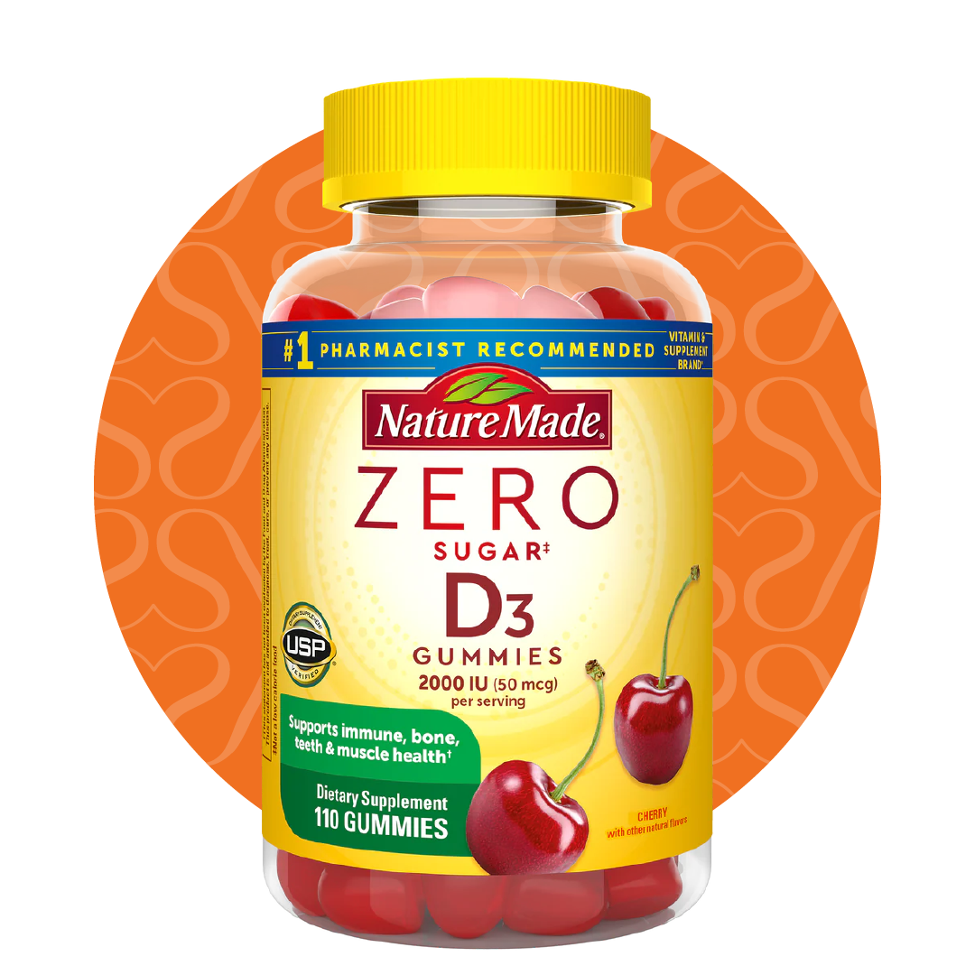 Zero Sugar Vitamin D3 50 mcg 110 Gummies - Nature Made