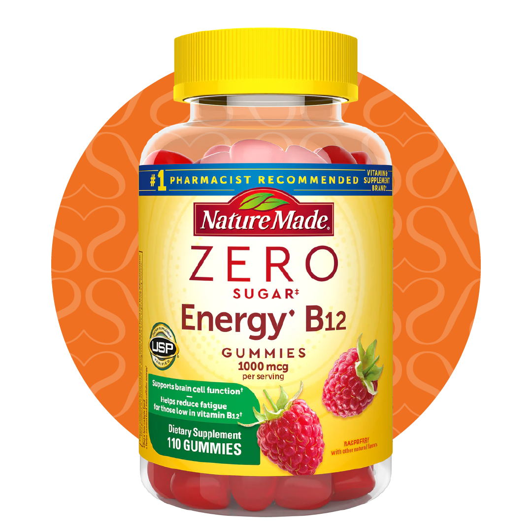 Zero Sugar Energy B12 1000 mcg  110 Gummies - Nature Made